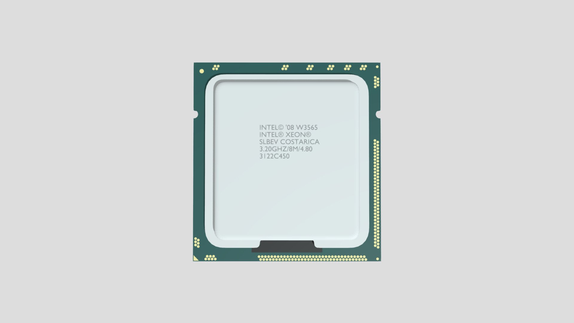 [Old] INTEL Xeon W3565 LGA1366 - Download Free 3D model by Хлюпич ...