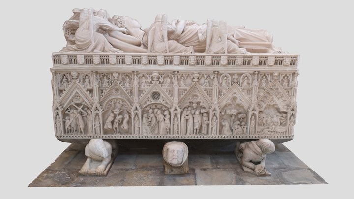 Tomb of Inês de Castro, Alcobaça Monastery (PL) 3D Model