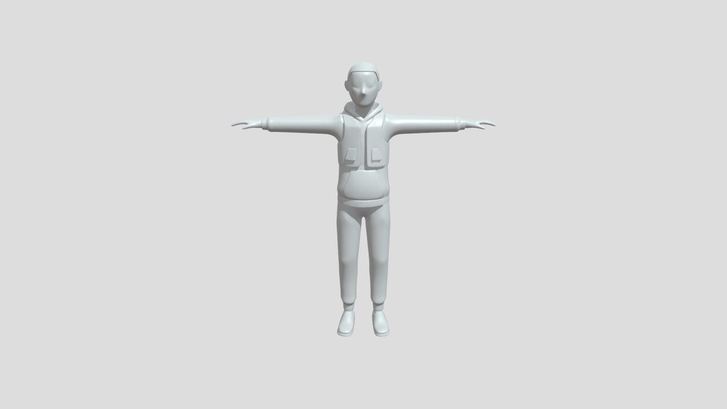 Stylized male 3D character in T-pose