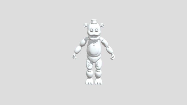 Withered Freddy Textures 3D Model