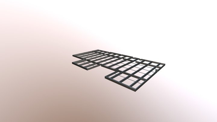 Estrutura Metálica Edificação Tombada 3D Model
