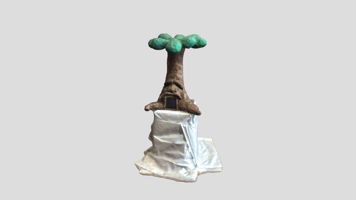 Brown Faced Teal Topped Tree Sculpture棕脸青绿色树顶雕塑 – Kostenloses 3D-Modell STL