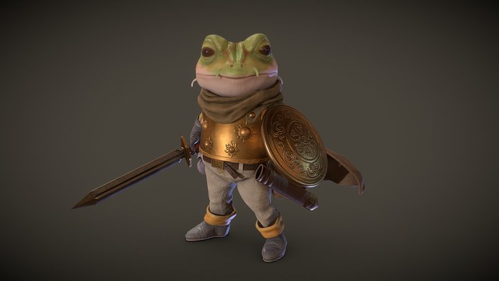 Sir Frog - Chrono Trigger 3D Model