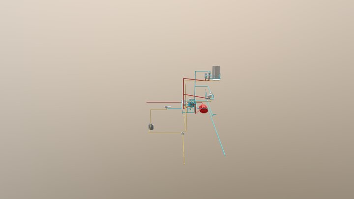Plumbing 3 Stories House 3D Model