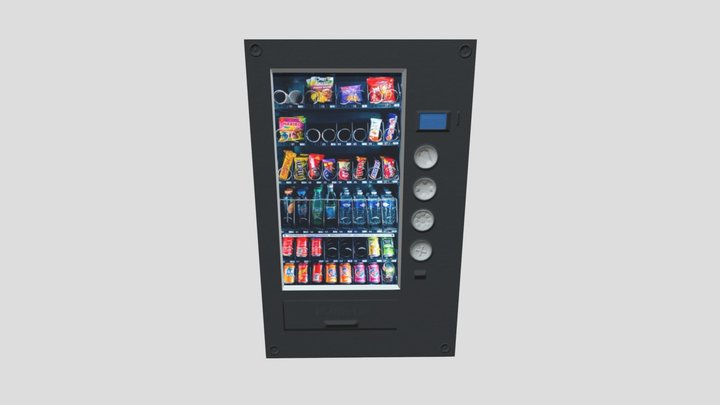 Low Poly Vending Machine – Modelo 3D gratuito STL