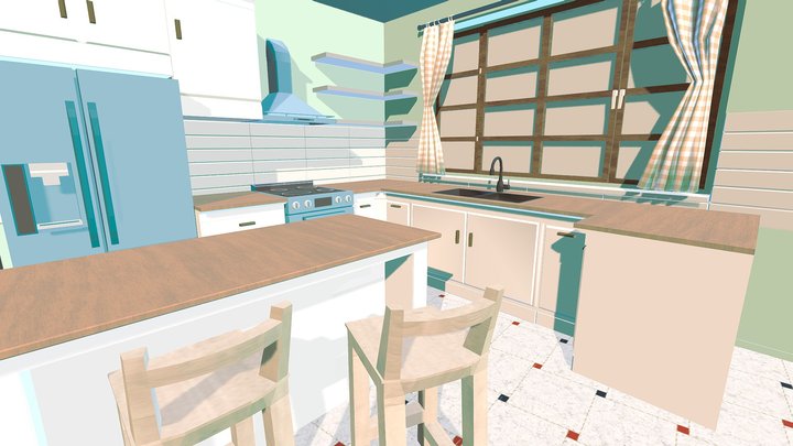 Kitchen corner 3D Model