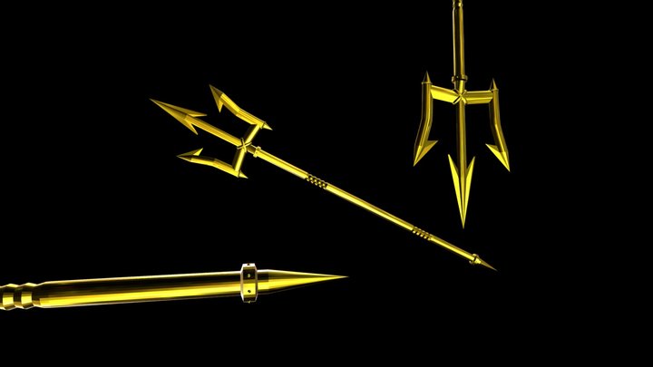 "Trident: Golden Staff of Poseidon" 3D Model