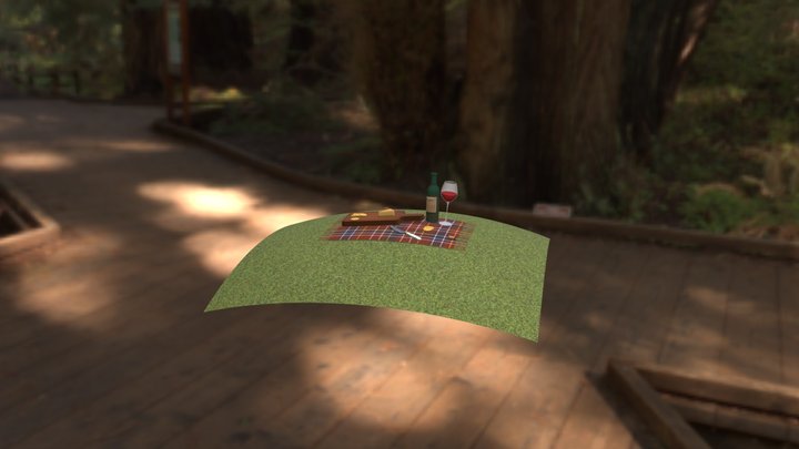 Picnic Scene 3D Model