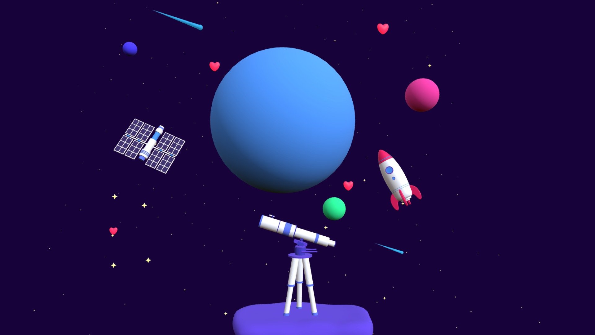 Cosmos - 3D illustration - 3D model by cpineda3d [0af81ac] - Sketchfab