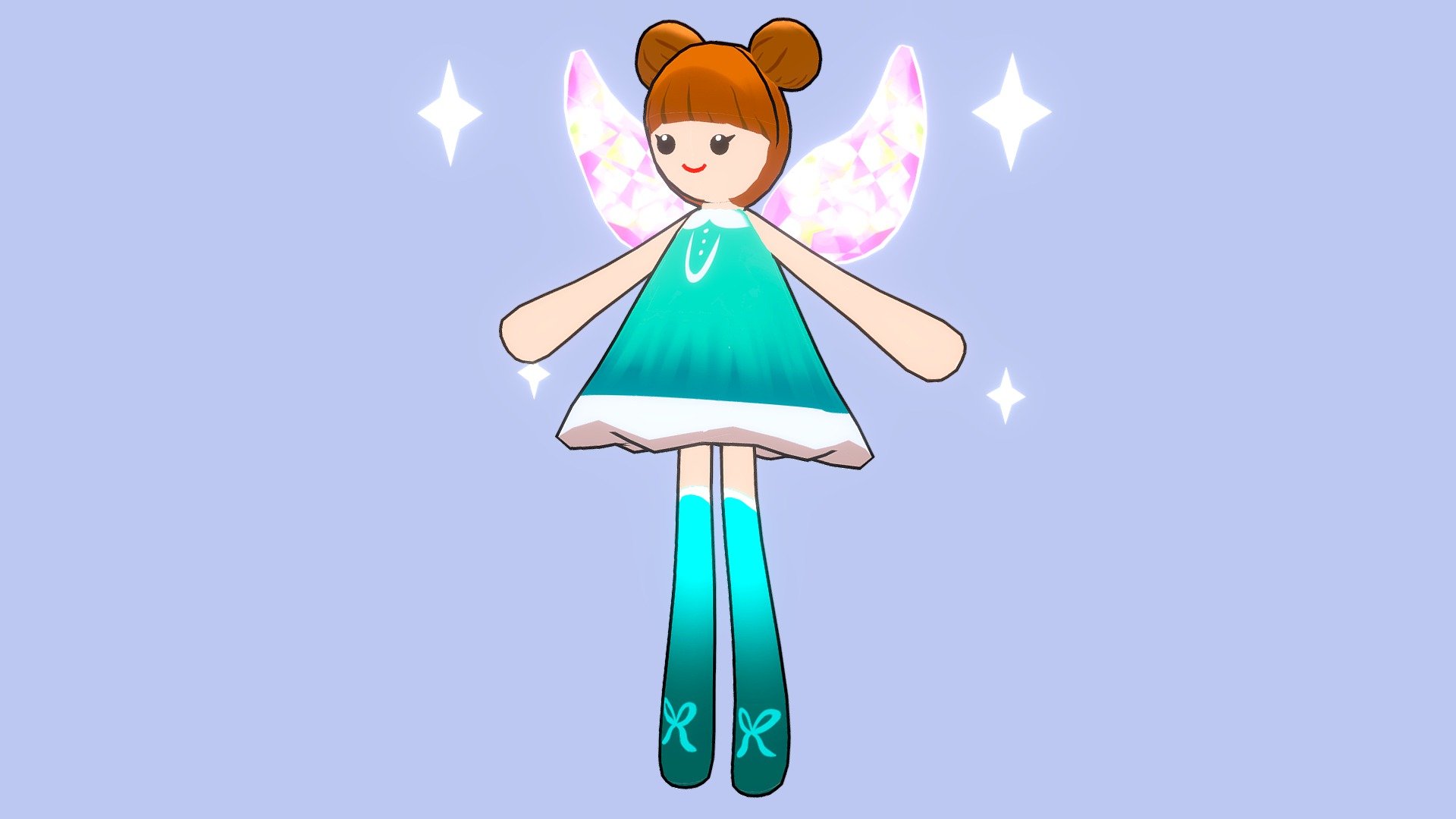Cute Toon Fairy Doll 🧚‍♂️ Buy Royalty Free 3D model by Zen Apricorna