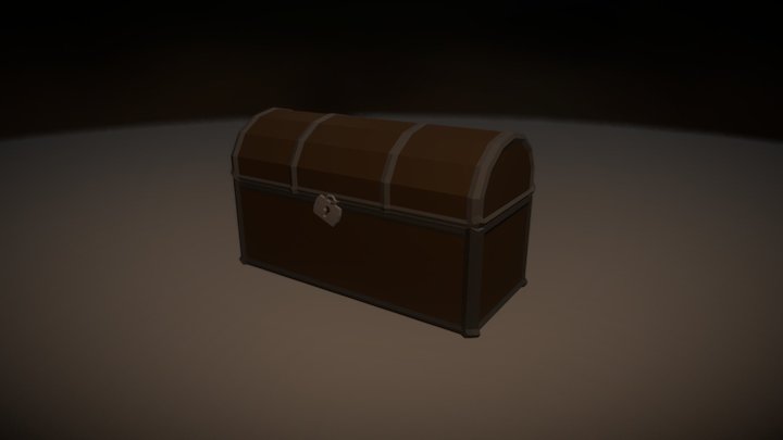Chest with padlock (Animated) 3D Model