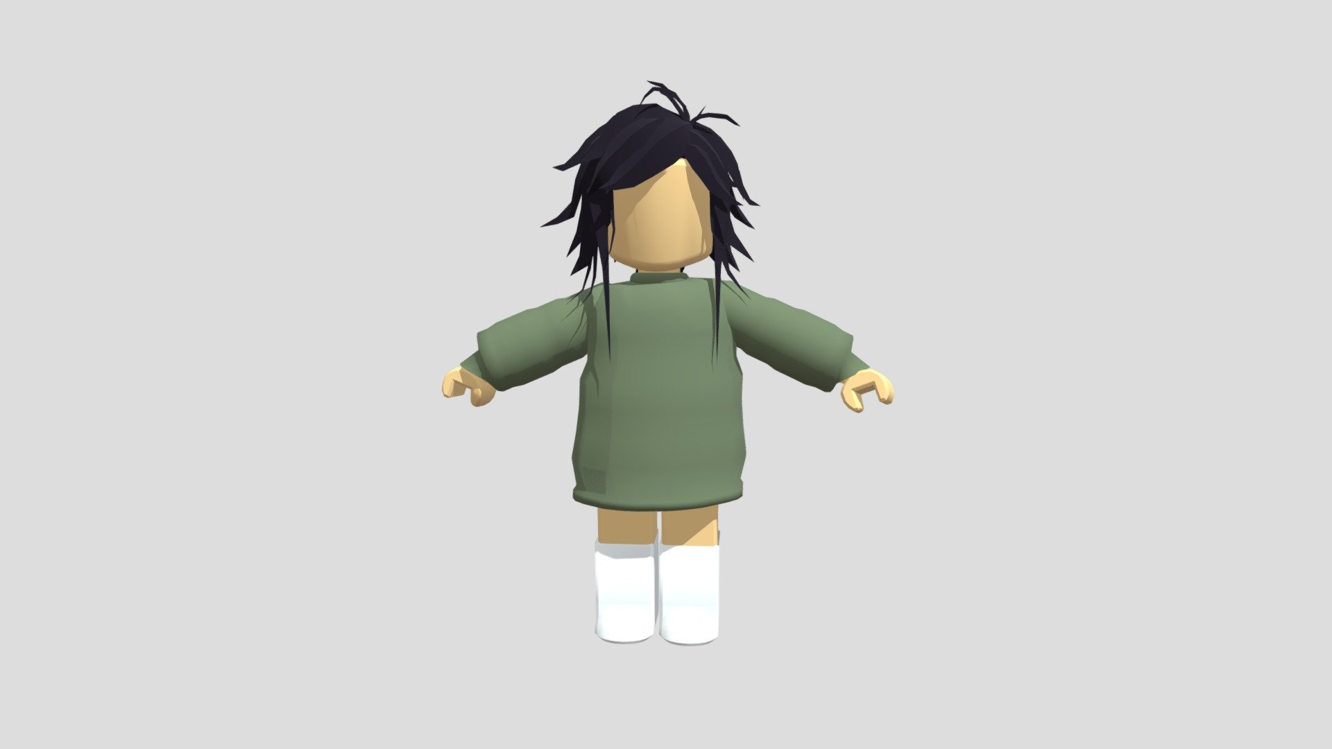 STL file Girl with ponytails ROBLOX avatar 👧・3D printable model to  download・Cults