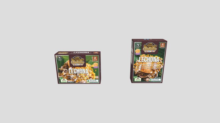 Empaque lechona vinotinto 3D Model