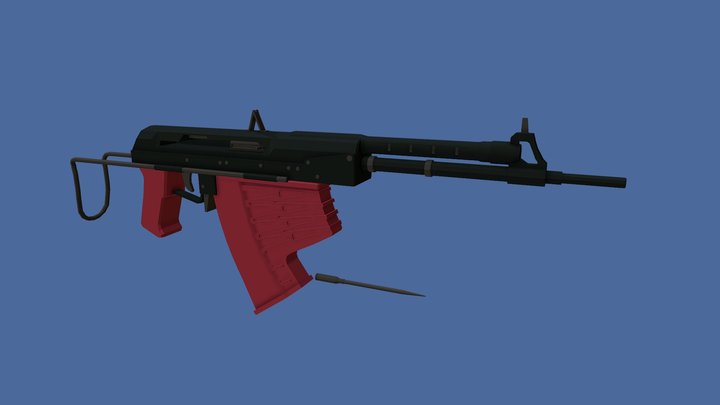 APS Underwater Rifle 3D Model