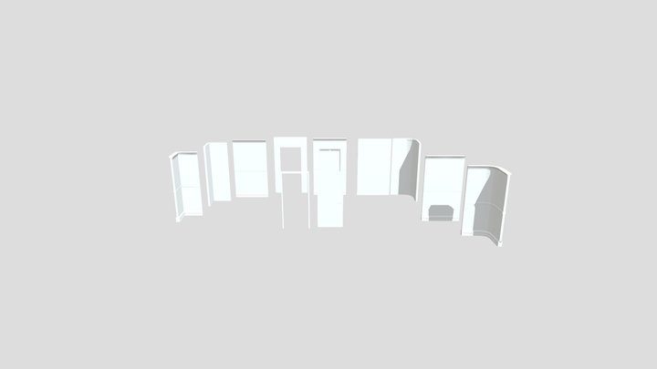 Modular Walls 3D Model