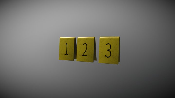 evidence markers / crime scene