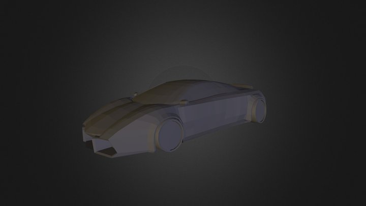 Custom Supercar (Low Poly) - No Smoothing Groups 3D Model