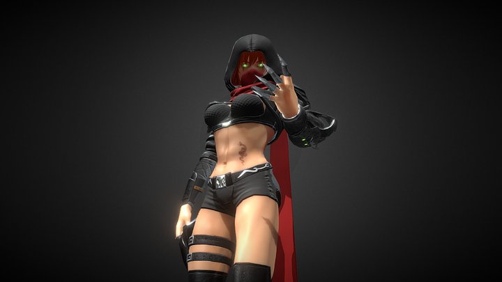 Medusa the Assassin Girl 3D Model