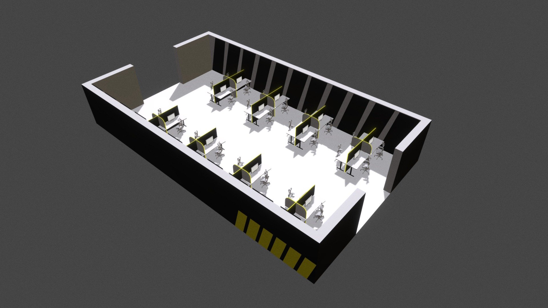 E-Sports Gaming Booth - 3D model by pixel-mill [0b05d7d] - Sketchfab