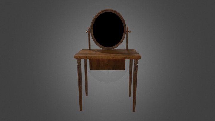 Old Dressing Table 3D Model