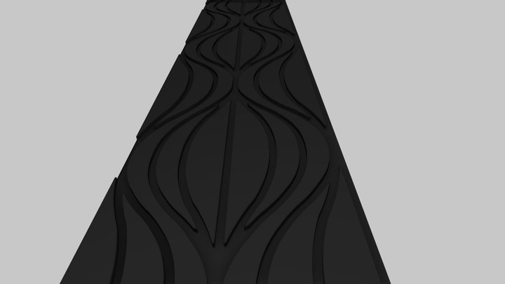 Real Wall Panel Wavy Design Available in the UK 3D Model