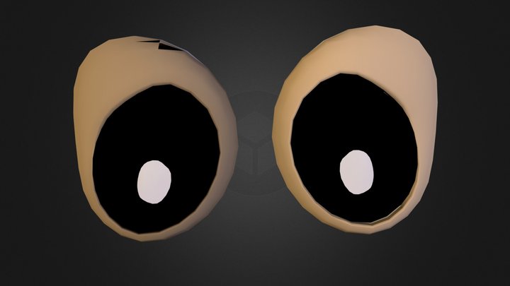 Celebratory Character's Eyes 3D Model