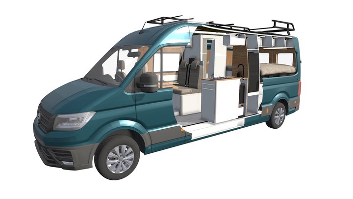 WV Crafter Van L3H2 2017 design 3 - copy 3D Model