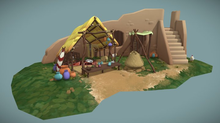 DAE Bazaar - African Shaman/Traditional healer 3D Model