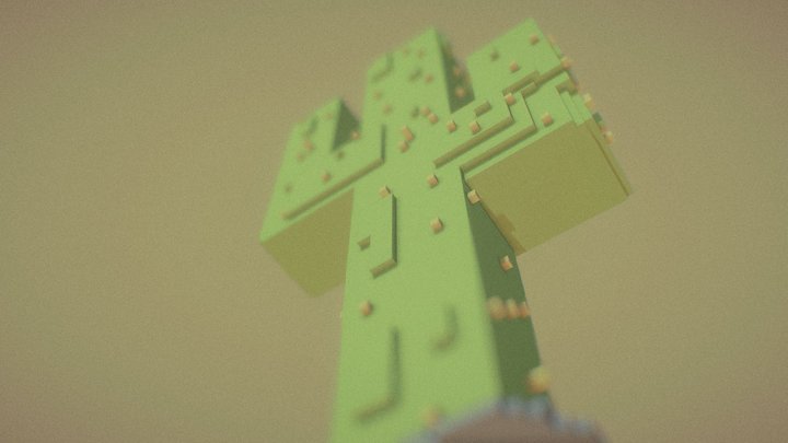 Voxel cactus 3D Model