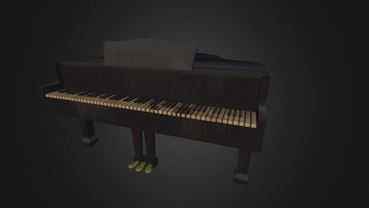 Baby Grand Piano 3D Model