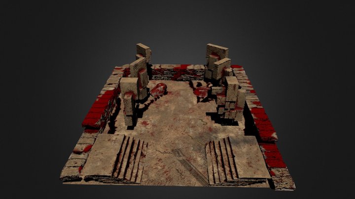 Doom Level 3D Model