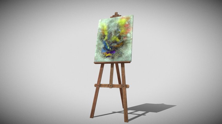 Tripod paint art 3D Model