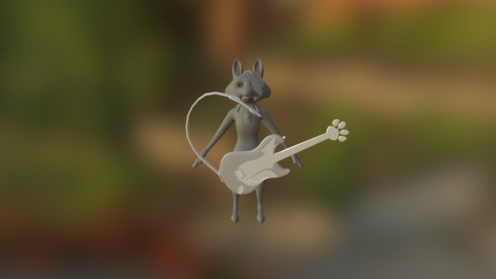 Unbroken Broken Guitar 3D Model