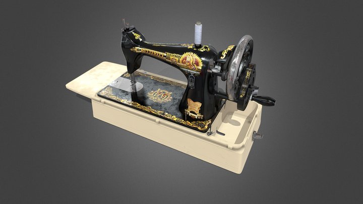 Mdm Cheong Lay Hoon's Sewing Machine (Open) 3D Model