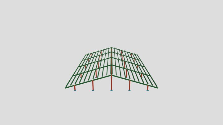 ESTRUTURA METÁLICA CASA PDO MOREIRA 3D Model