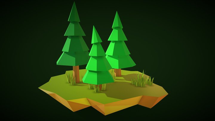 Pine - Forest Glade 3D Model