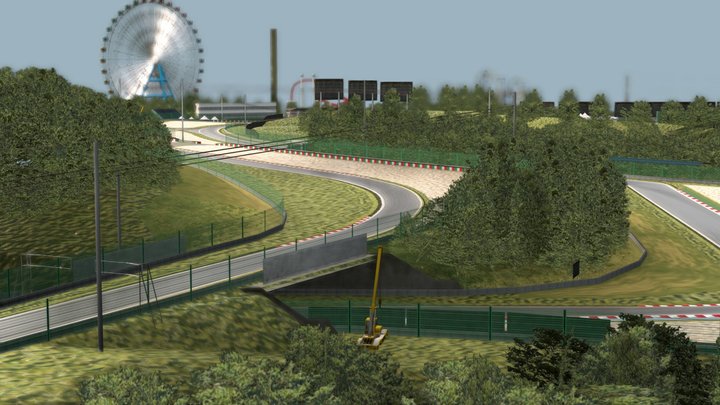 Suzuka Circuit 2001 layout 3D Model