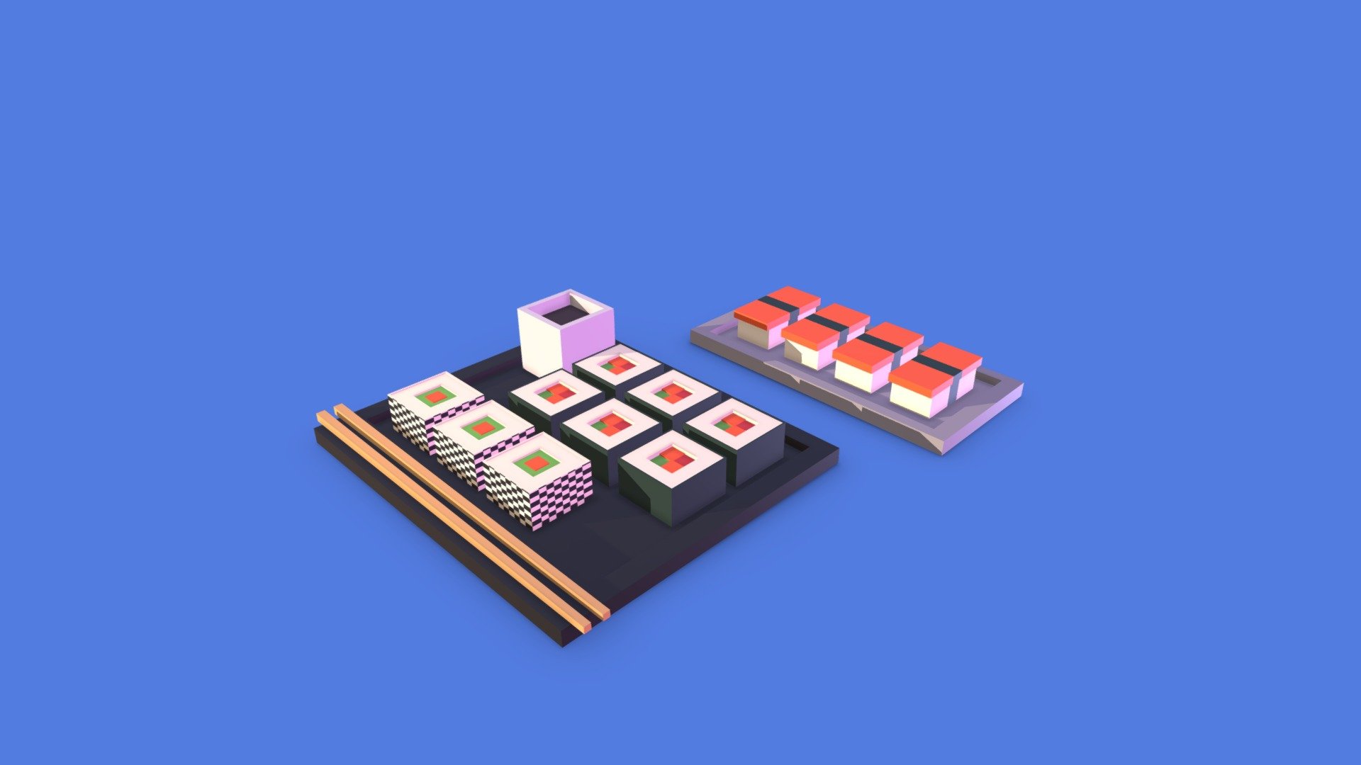 Simple stylized sushi