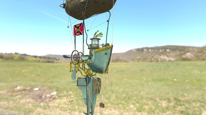 Fantasy airship 3D Model