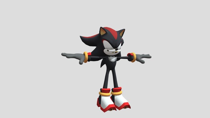Shadow The Hedgehog - Sonic Blitz 3D Model