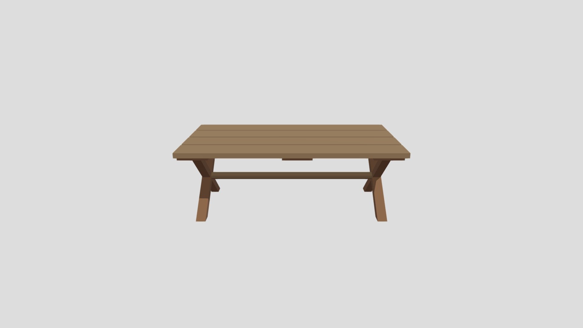 Low Poly Wooden Table Download Free 3D model by Slett Attila