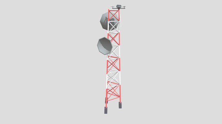SM Radio Tower by Google Poly 3D Model