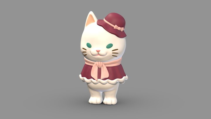 Cat 03 3D Model