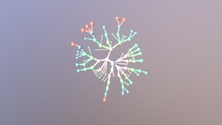 Radial Tree 100 3D Model