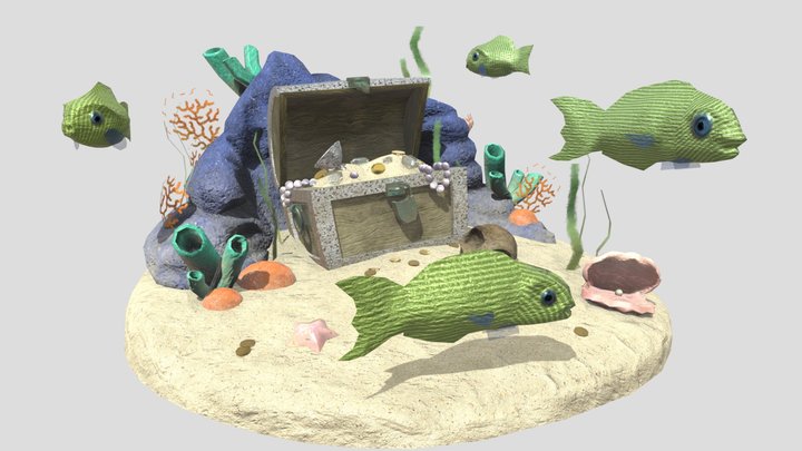 Fish Vignette 3D Model