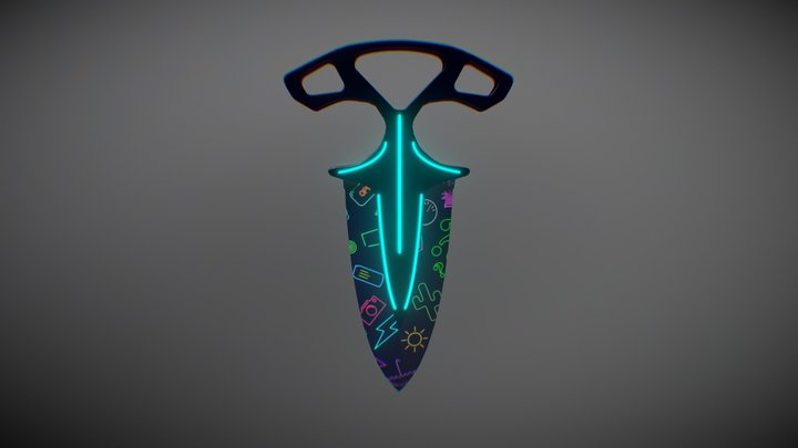 Shadow Daggers | Japanese Neons 3D Model