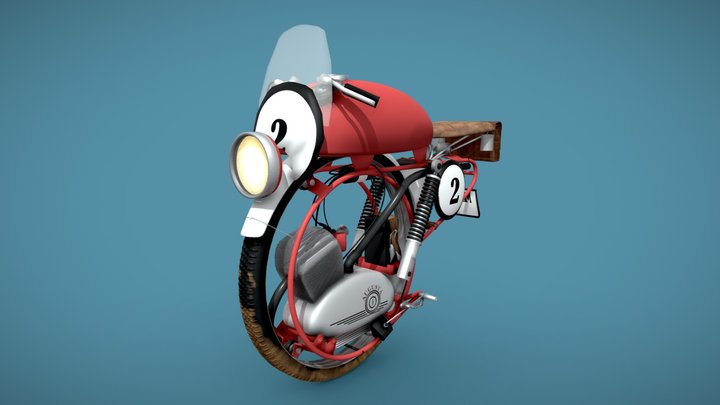Vintage Uni Bike 3D Model