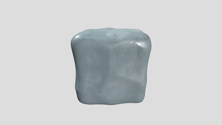 Opaque Ice Cube 3D Model