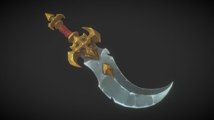 Stylized Dagger 3D Model
