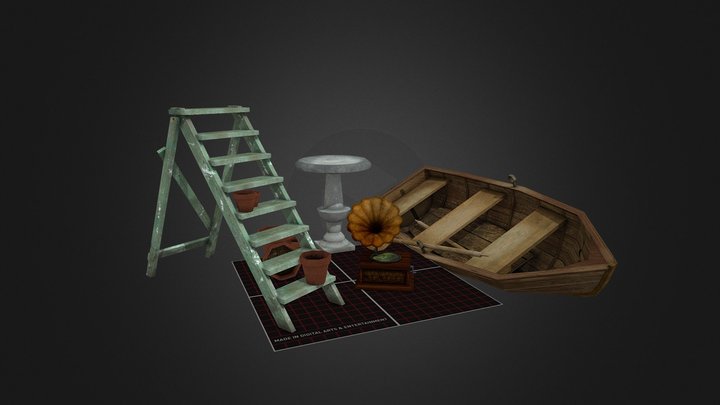 DAE 5 Finished props  - Grandma's House 3D Model